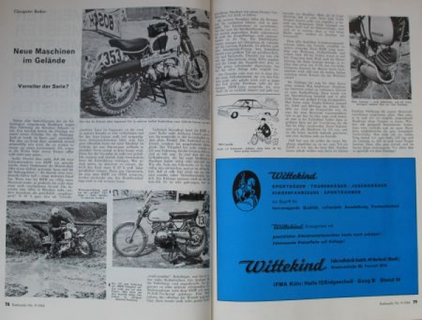 "Radmarkt - Fachzeitschrift der Zweiradwirtschaft" Bike-Magazine 1964 (6582)